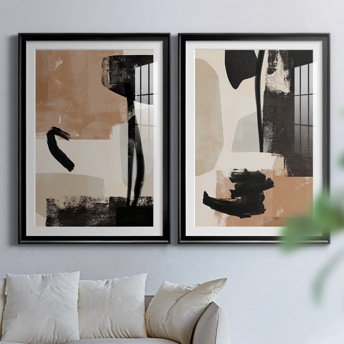 Wexford Home Selective Arrangement III Premium Framed Print, 26.5" x 36.5" - Ready to Hang, Black (Set of 2)