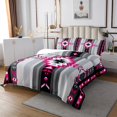 thumbnail image 2 of Erosebridal Ensembles de Couvre-Lits Bohèmes Aztèques Format Simple,Courtepointe à Rayures Géométriques,Ensembles de Courtepointes Style Exotique pour Lit Format Simple,Décoration de Chambre Tribale Super Douillette,2 Pcs, 2 of 6