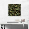 thumbnail image 2 of ARTCANVAS Green Camo Camouflage Navy Battleship Pattern Canvas Art Print - Size: 18" x 18" (0.75" Deep), 2 of 9