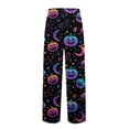 thumbnail image 2 of Domuza Mens Halloween Pajamas Casual Elastic Waist Drawstring Funny Novelty Graphics Home Trousers Relaxed Fit Cute Wide Leg Lounge Sleepwear 3XL, 2 of 4