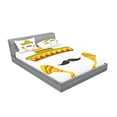 thumbnail image 2 of Ambesonne Cartoon Fitted Sheet & Pillow Sham Set, Famous Mexican, Queen, Yellow, 2 of 2