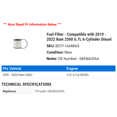thumbnail image 2 of Fuel Filter - Compatible with 2019 - 2022 Ram 2500 6.7L 6-Cylinder Diesel 2020 2021, 2 of 2