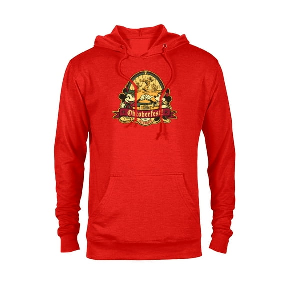Disney Mickey and Minnie Mouse Celebrate Oktoberfest 2023 - Pullover Hoodie for Adults - Customized-Red