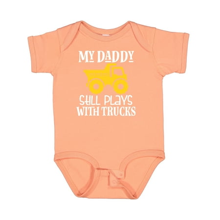 

Inktastic Construction My Daddy Still Plays with Trucks Gift Baby Boy or Baby Girl Bodysuit