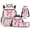 Pink Leopard Bow Print, variant on Aplkyhs Pink Bow Kids Backpack Set, 4 Pieces with Lunch Bag, Pencil Case and Water Bottle Holder for Elementary, Middle School and Travel