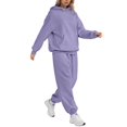 thumbnail image 5 of Resicozy Womens 2 Piece Lounge Sweatsuit Fall Fashion Matching Sweat Sets Oversized Hoodies Baggy Jogger Sweatpants Outfits 2026 Light Purple L, 5 of 6