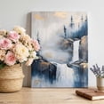 thumbnail image 3 of Abstract Scenery Art Canvas Wall Art for Living Room, Mountain Waterfall Trees Watercolor Wall Decor Framed Artwork Pictures Ready to Hang for Bedroom Office Home Decor, 3 of 9