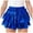 Blue, variant on Midi Skirts for Women Metallic Skirt Shiny Flared Pleated Layered Ruffle Hem Mini Halloween Rave Summer Clothes for Women Blue L