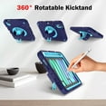 thumbnail image 5 of Hard Back Cover Case for Apple 8.3-inch iPad Mini 6th Generation (2021) Model A2567/A2168/A2569 - Portable Shockproof Rugged Cover Case with Rotating View Kickstand & Shoulder/Hand Strap, Navyblue, 5 of 8