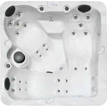 Hudson Bay HB31 3-Person Hot Tub with 31 Therapy Jets and Digital Controls – Sterling Acrylic Interior and Mocha Exterior Cabinet - Ideal for Backyard Relaxation and Hydrotherapy