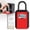 Red, variant on Key Lock Box, Waterproof 4 Digit Combination Lockbox for House Keys, Resettable Code Key Storage Box with Removable Shackle for Outdoor Home, Office, Garage, Black