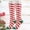 H, variant on Harpily Women's Knee High Socks Cotton Pad Sports Leisure With Stripes Patten Warm Christmas Halloween Socks for or Daily Use