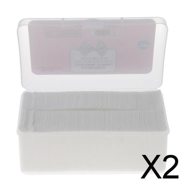 2x 1000 Piezas / de Cuadrados de Almohadillas de para Maquillaje, Tejido de Limpieza Facial, Arte 2 piezas