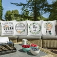 thumbnail image 2 of Spring Floral Pillow Covers 20x20 Set of 4, Buffalo Check Plaid Truck Throw Pillow Covers Sage Green Leaf Pillowcase Farmhouse Decorations Velvet Cushion Case for Home Outdoor Yard, 2 of 5