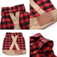thumbnail image 5 of Pet Suspender Trousers British Grid Style for Dog Cat Yorkshire Terrier(Red), 5 of 7