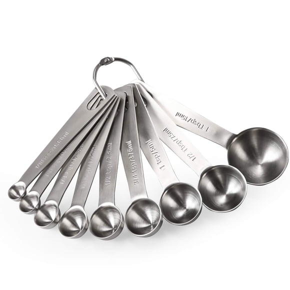 Juego de cucharas medidoras U-Taste de acero inoxidable 18/8, 9 piezas