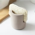 thumbnail image 5 of Ovzne Kitchen Sink Sponge Storage Rack - 9.1X8.5X8.5Cm/3.58X3.35X3.35In Beige Ceramic, Dishwashing Soap Cloth Towel Organizer, Compact Drainage Rack, 5 of 6