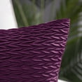 thumbnail image 4 of Phantoscope 18" x 18" Modern Purple Chevron Polyester Throw Pillow , ( 2 Count), 4 of 5