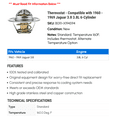 thumbnail image 2 of Thermostat - Compatible with 1960 - 1969 Jaguar 3.8 3.8L 6-Cylinder 1961 1962 1963 1964 1965 1966 1967 1968, 2 of 2