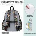 thumbnail image 5 of Mushroom and Snail Black Pattern Cute School Backpack with Padded Back and Adjustable Shoulder Straps 13.4"x11"x4.7", 5 of 5