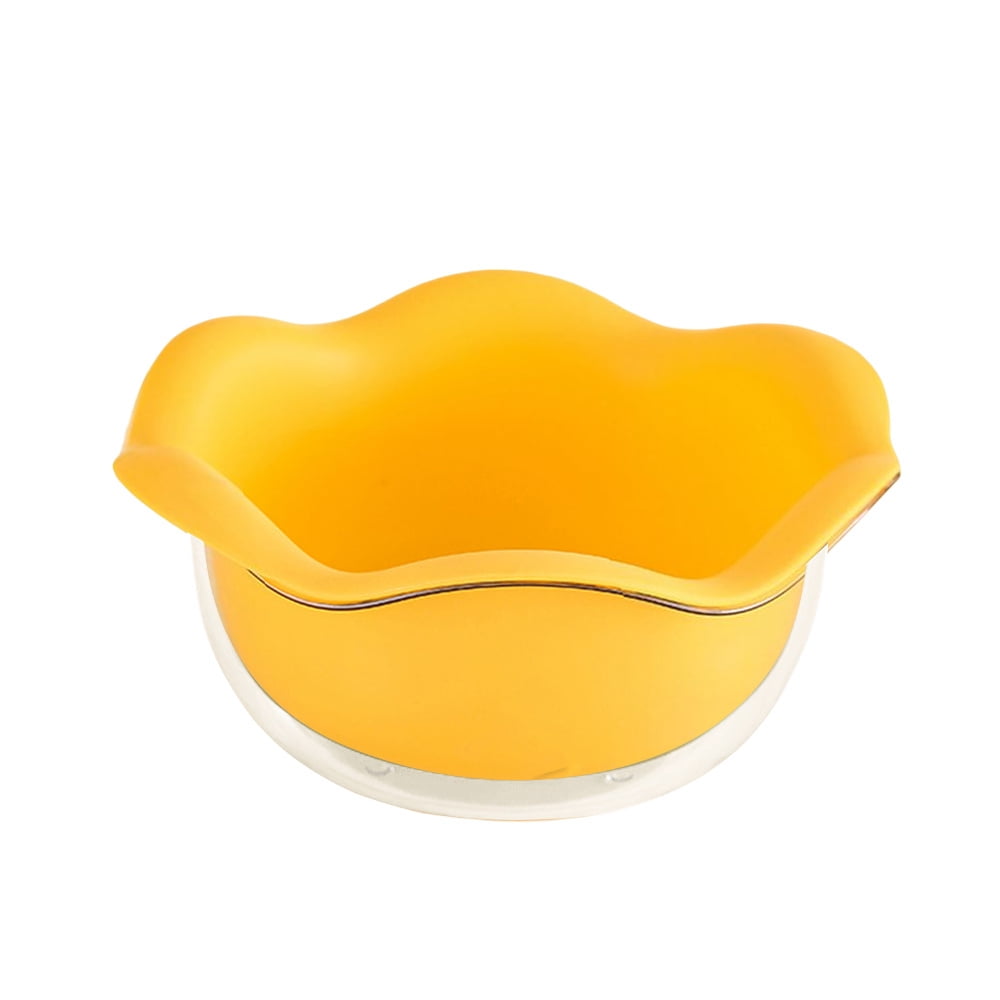 Double Layer Kitchen Drain Basket Petal Shape Fruit Vegetable Washing