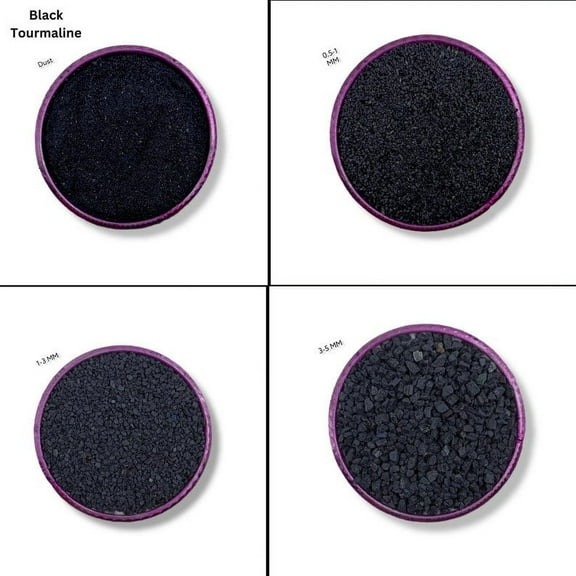 Crushed Black Tourmaline Gemstone Coarse All Size Natural Tourmaline Gemstone Powder Crushed For Woodwork, Ring Healing Stone Powder