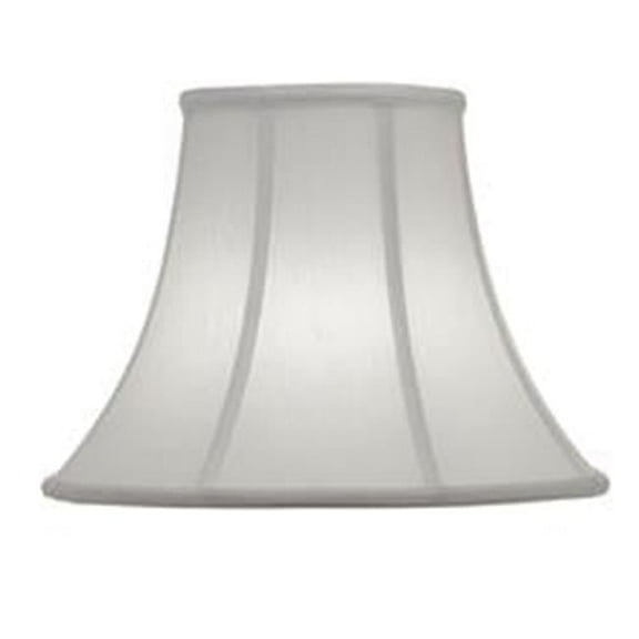 Stiffel ST139 7 x 14 x 11 in. Softback Bell Lamp Shade, Off White Silk Shantung