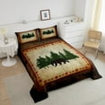 Cabin Bear Comforter Set King Rustic Bedding Bear Wildlife Bedding Set