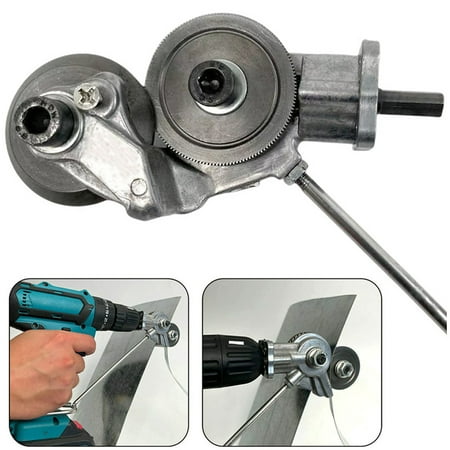 

Electric Drill Plate Cutter for Metal Nibbler - Metal Nibbler Drill Attachment for Adapter for Cutting Iron White Sheet Steel Copper Aluminum