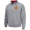 thumbnail image 2 of Men's Colosseum Heathered Gray Iowa State Cyclones Tortugas Team Logo Quarter-Zip Jacket, 2 of 3