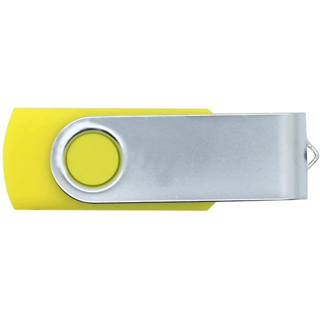 USB Flash Drives, Rotating Lid High Speed USB Stick Memory Stick U Disk for Notebook PC Yellow 128G