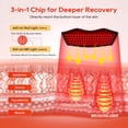 thumbnail image 4 of Morfone Cordless Red Light Belt with 3 Heat & 4 Vibration Massage, 660nm & 850n Infrared Red Light Back Massager Belt, Heating Pad for Back Waist Shoulder Leg Knee, 4 of 13