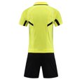 thumbnail image 2 of Sinleey Men's Soccer Referee Jersey Outfits Short Sleeve Pro Referee Shirts with Shorts Set Football Yellow XL, 2 of 6