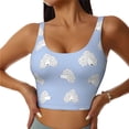 thumbnail image 2 of Haiem Cute Poodle Dog Pattern Womens Sports Bra - U Neck Padded Low Impact Yoga Bra Workout Crop Top Gym Moisture-Wicking Workout Vest -XX-Large, 2 of 9