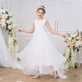 thumbnail image 5 of Kids Formal Dresses for Girls White Dress Tulle Dress for Girls Fancy Girls Dresses Girls Children's Day Dress 7-8 Years, 5 of 8
