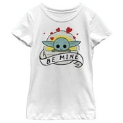 Girl's Star Wars: The Mandalorian The Child Be Mine Bassinet Graphic Tee White X Large