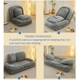 thumbnail image 3 of Aukfa Fold Lazy Sofa Bed,Floor Chair Small Couch with 5 Adjustable for Living Room, Gray, 3 of 9