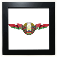 thumbnail image 1 of Belarús bandera emblema nacional Mesa de pared con marco cuadrado negro, 1 of 4