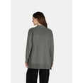 thumbnail image 2 of Time and Tru Women's and Women's Plus Open Front Cardigan Sweater, Sizes XS-4X, 2 of 7