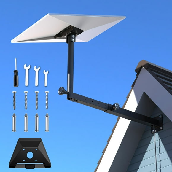 XXSSTUDIO Adjustable Starlink Gen 3 Mount, Starlink Pole Mount with Starlink Gen 3 Pipe Adapter, Heavy Duty Starlink Long Wall Mounting Kit