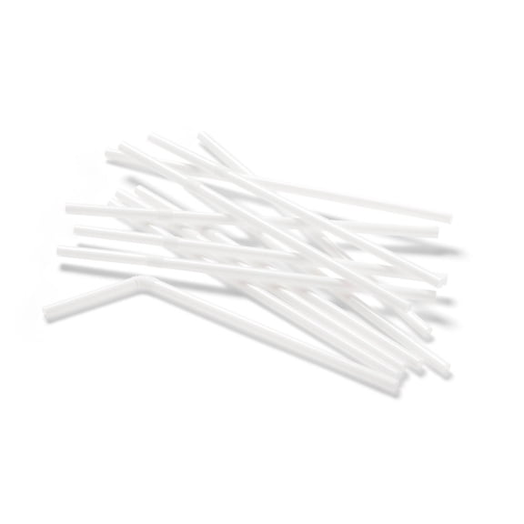 100ct 7.62 Inch Flexible Drinking Straws, Bendable Plastic Straws for Water, Juice, Soda and Party Drinks, Solid Color