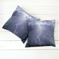 thumbnail image 2 of Ambesonne Grey Throw Pillow Cover 2 Pack, Thunderstorm Dark Clouds, 18", Blue, 2 of 6