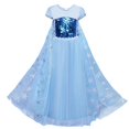 thumbnail image 1 of Vestidos de Elsa para niñas, ropa de Cosplay para niños, Vestido de princesa Anna, Vestido de reina de la nieve, Disfraces para niños, fiesta de cumpleaños, Rapunzel Fivean unisex, 1 of 2