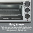 thumbnail image 4 of Proctor Silex Modern Toaster Oven, 1100 Watts, Black with Silver Accents, 31122, 4 of 8