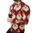 thumbnail image 2 of Awdenio Shirts for Men Funky Beach Printed Christmas Shirt Casual Button Down Long Sleeve Floral Shirts Tops, 2 of 8