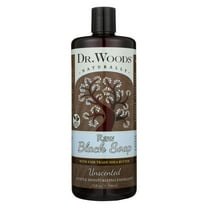 Dr. Woods Raw Moisturizing Black Unscented Soap with Organic Shea Butter, 32 Ounce