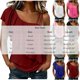 thumbnail image 3 of Neewe Womens Classic Plain Off the Shoulder Tops Oversized Summer Spring T-Shirts 2026 Daily Outfits, 3 of 8