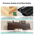thumbnail image 4 of Novilla Bed Frame - Full Size Solid Wood Platform Bed with 3-Level Adjustable Headboard, Solid Wood Slat Support, No Box Spring Needed, Walnut, 4 of 18