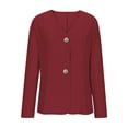 thumbnail image 4 of Enjoytime Womens Casual Jacket Solid Color Long Sleeve Open Front Tops Work Office Lapel Button Jackets, 4 of 6
