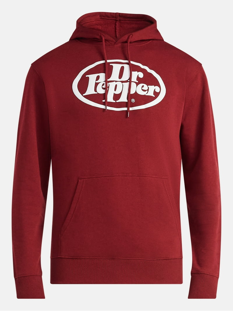 Dr. Pepper Men's and Big Men's Front Back Graphic Hoodie, Sizes XS
